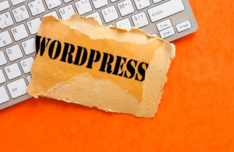 WordPress website design on a laptop
